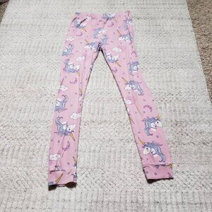 Carter's Pink Unicorn Print Leggings Cotton Pajama Pants Size 12